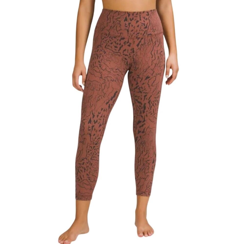 lululemon Align High-Rise Pant 25" Camo Contour Jacquard size 6